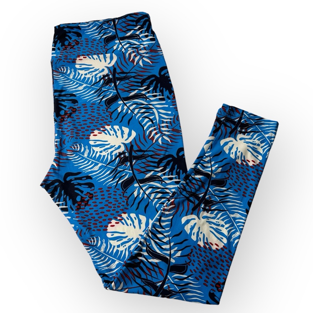 Lularoe LOT OF 3 Leggings FLORAL & HALLOWEEN TC2 - Picture 2 of 5